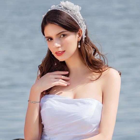 925 Sterling Silver cuff bangle bracelet rope knot - Picture 4 of 5